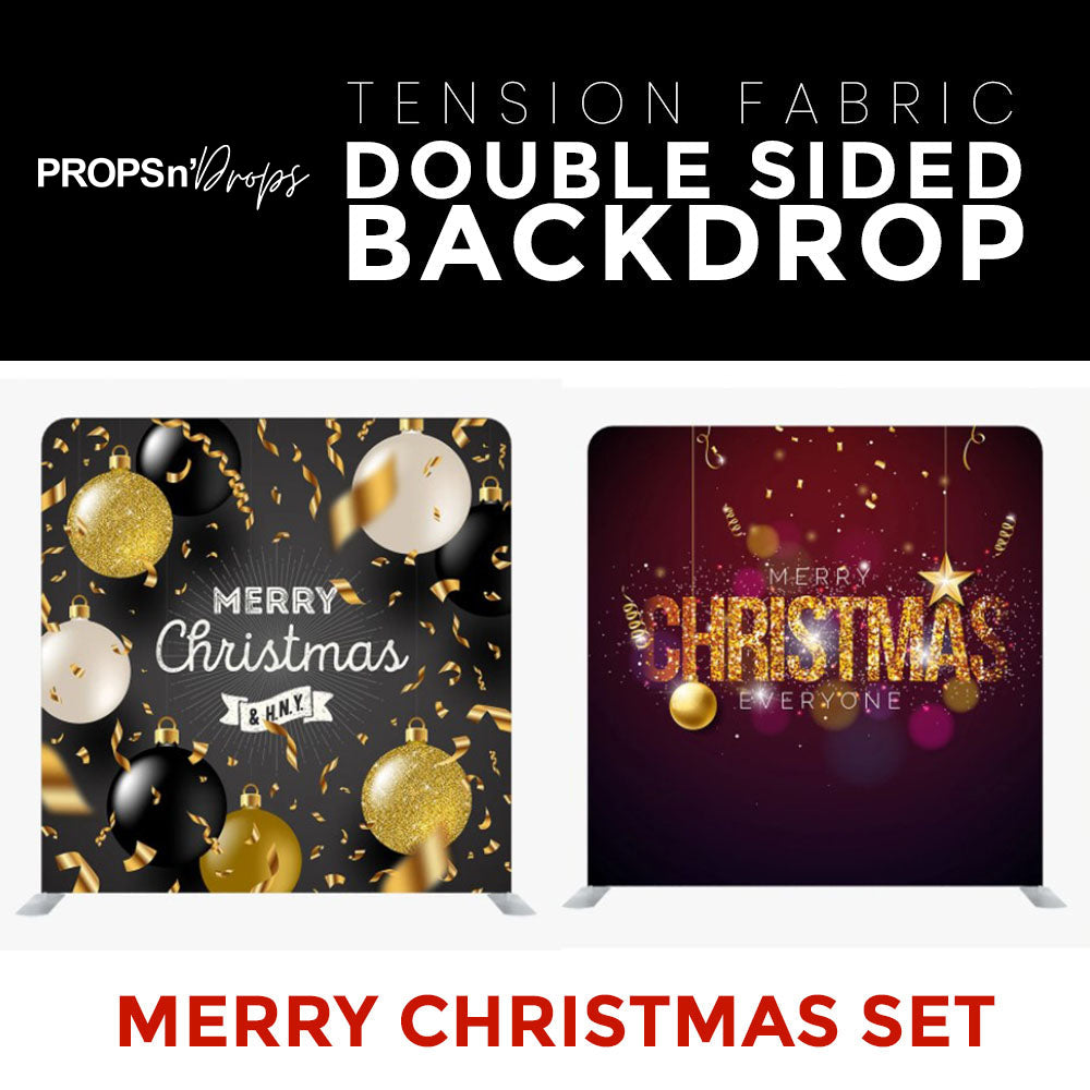 Christmas Set-56 Double Sided Square Tension Fabric Photo Booth Backdrop