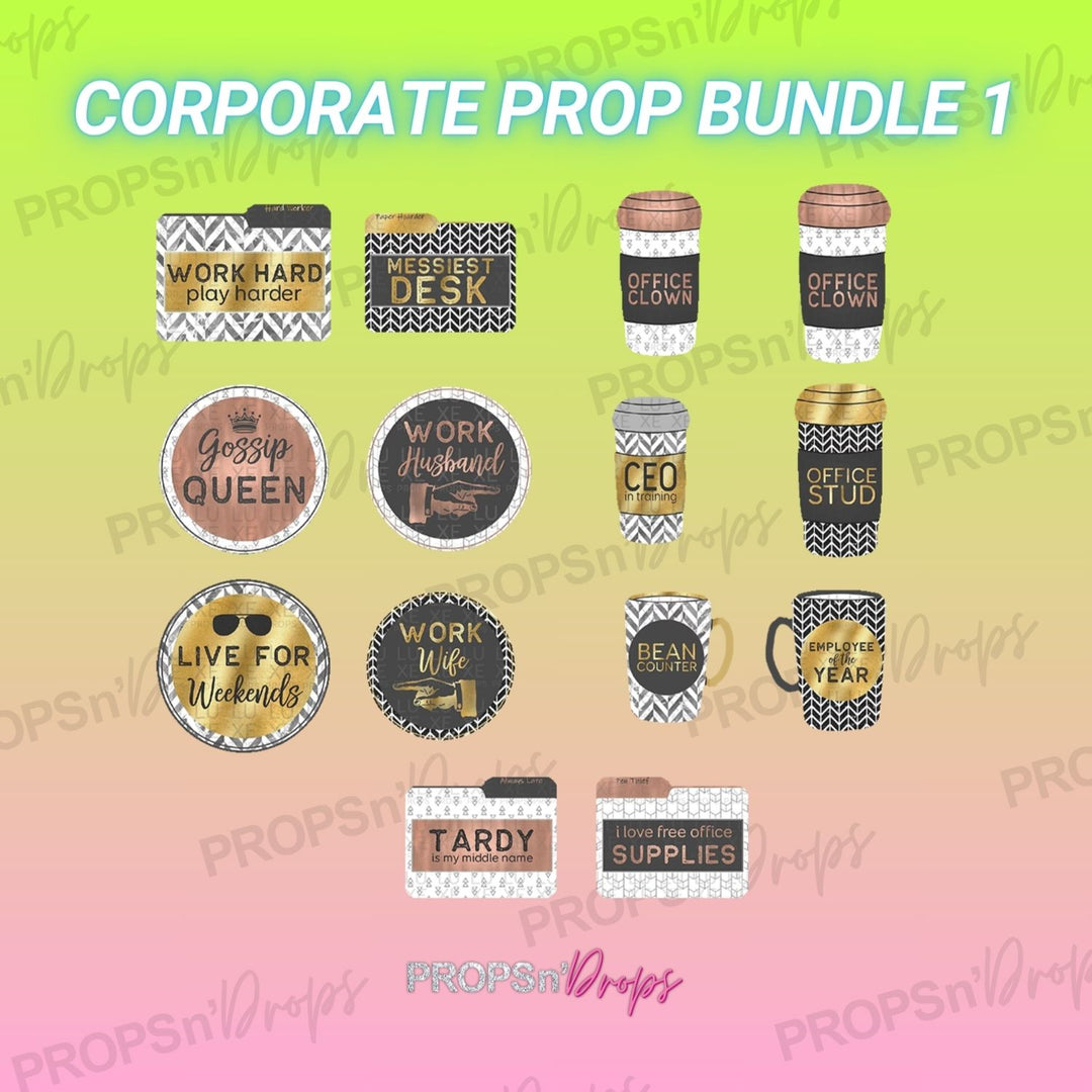Corporate Photo Booth Prop Bundle Set 1