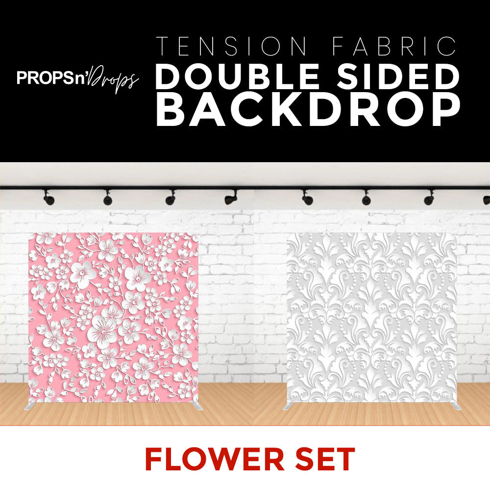 Flower Set-6 Double Sided Tension Fabric Photo Booth Backdrop