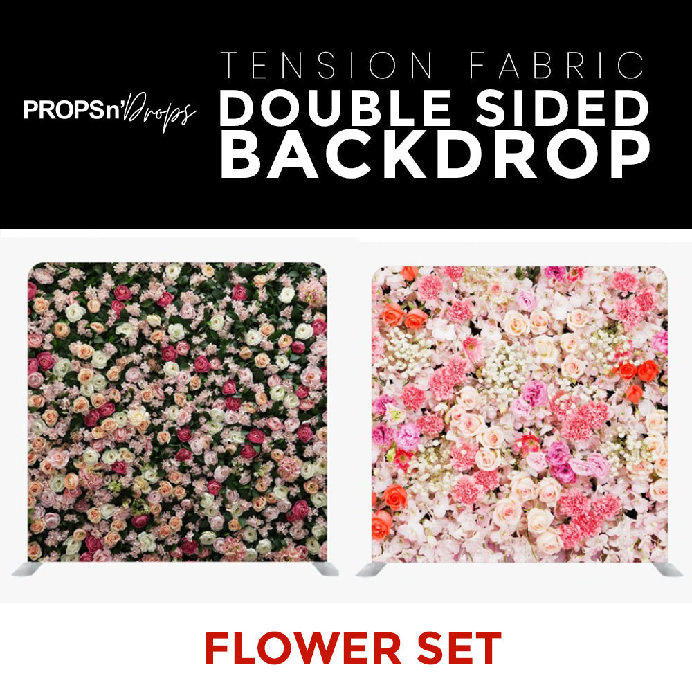 Flower Set1 Double Sided Tension Fabric Photo Booth Backdrop
