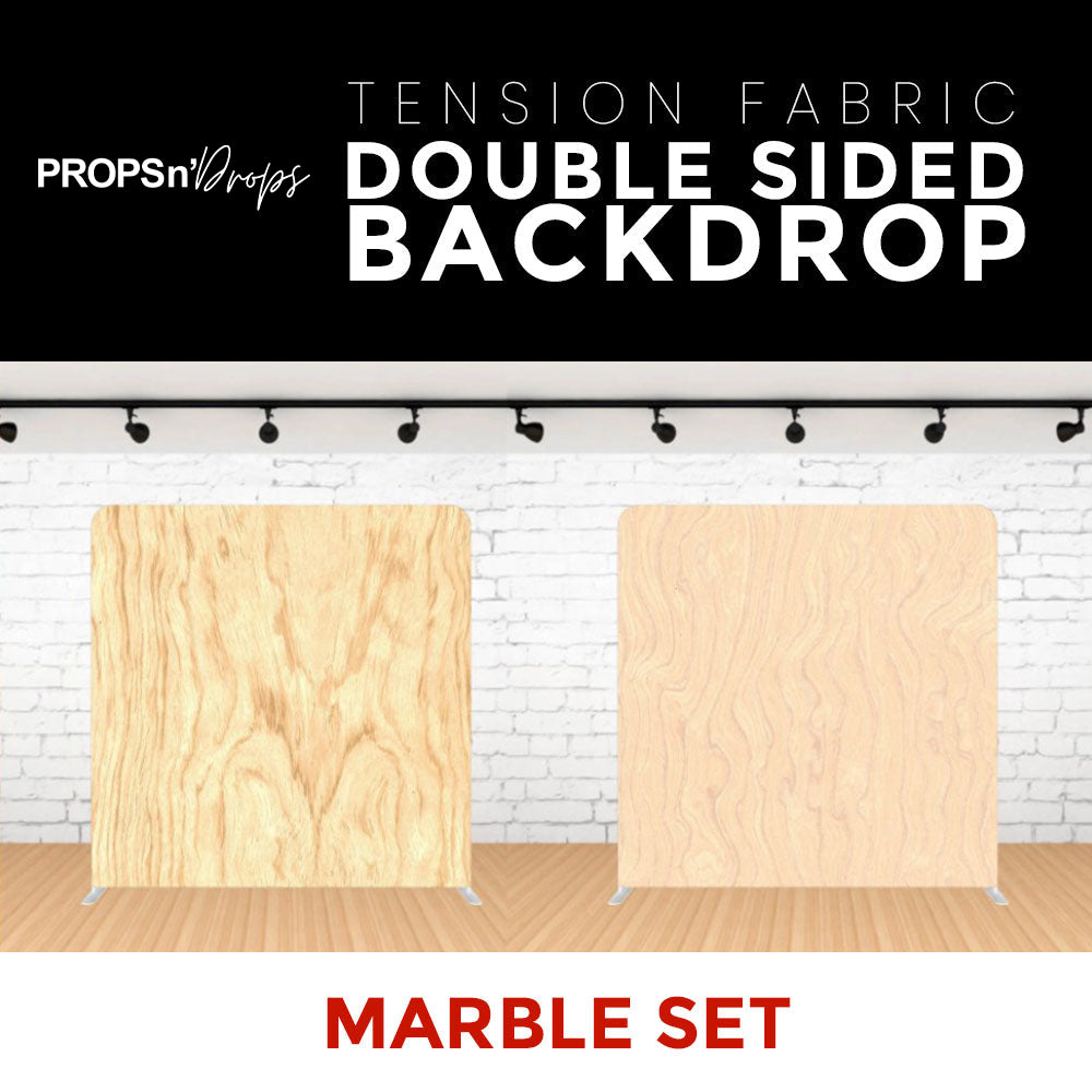 Marble Set-8 Double Sided Tension Fabric Photo Booth Backdrop
