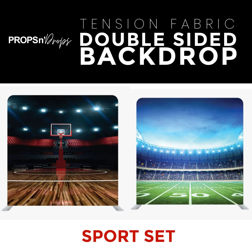 Sport Set Double Sided Tension Fabric Photo Booth Backdrop