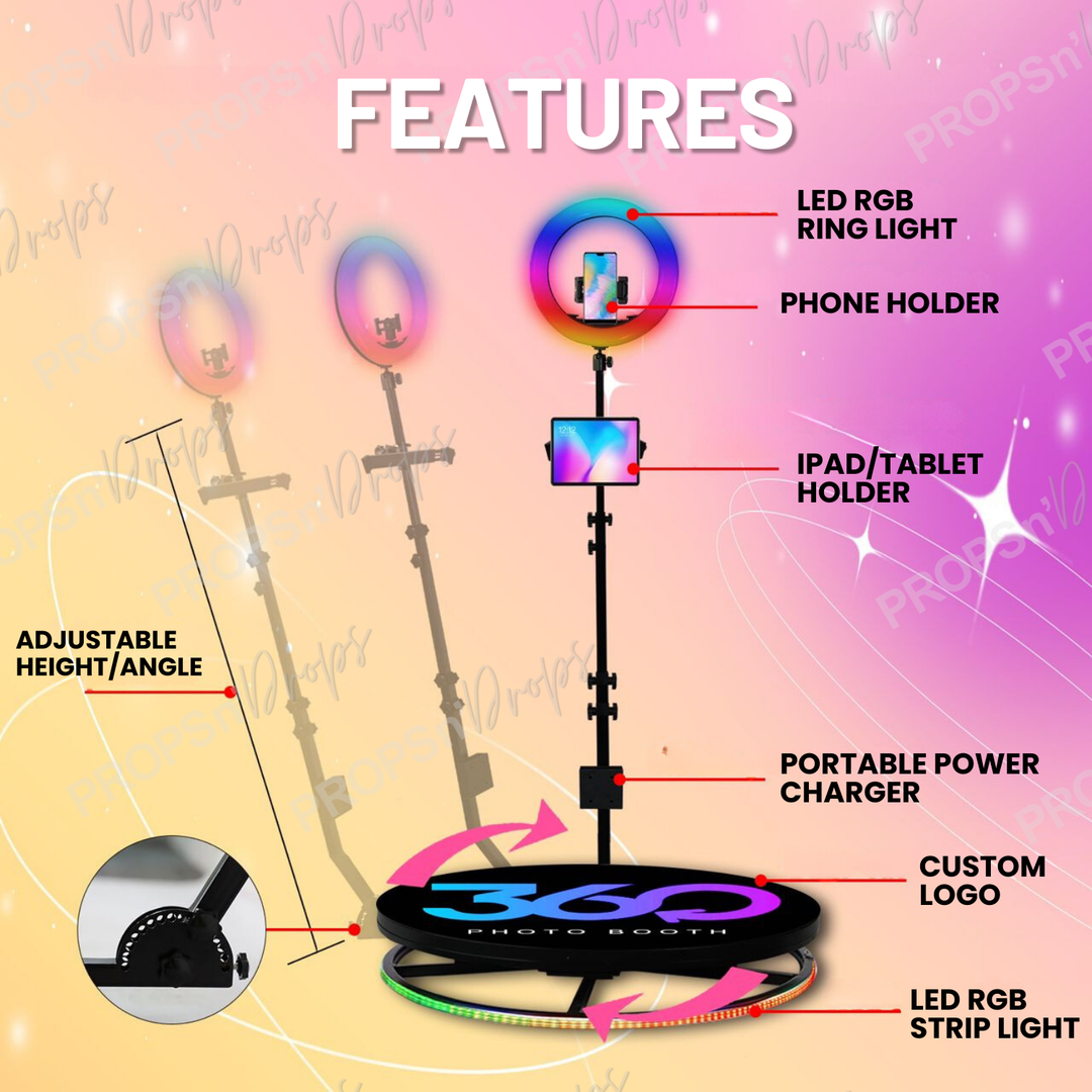 32" LED Automatic 360 Photo Booth