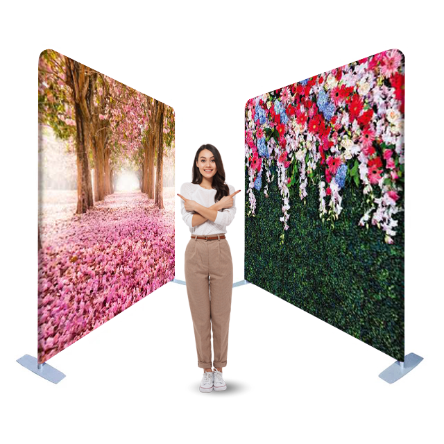 Floral 101-109: Double-Sided Tension Fabric Photo Booth Backdrop