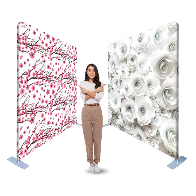 Floral 123-159: Double-Sided Tension Fabric Photo Booth Backdrop