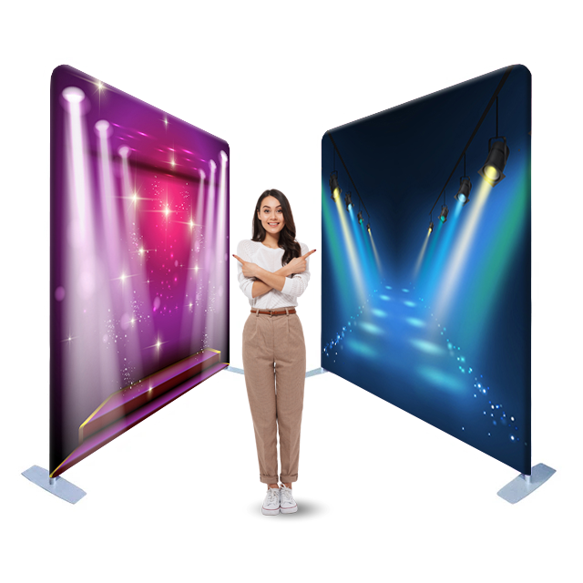 Lights 199-200: Double-Sided Tension Fabric Photo Booth Backdrop