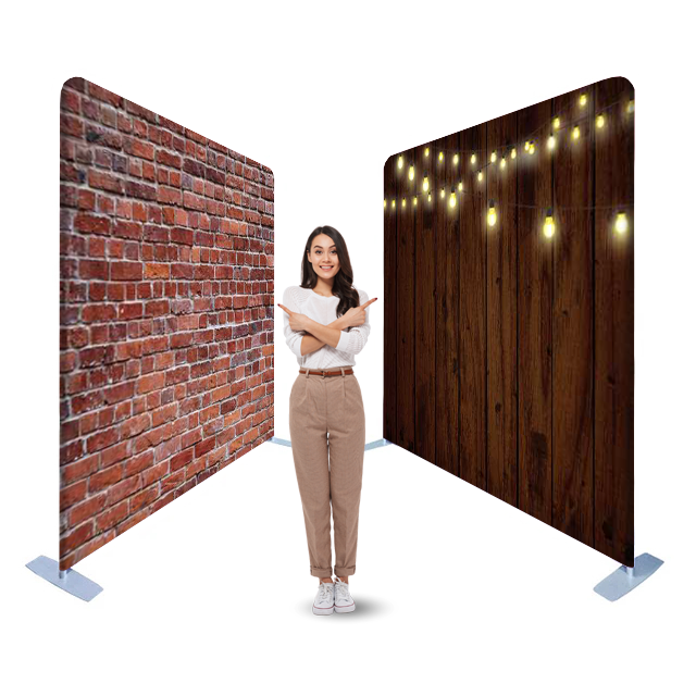 Rustic 13-14: Double-Sided Tension Fabric Photo Booth Backdrop