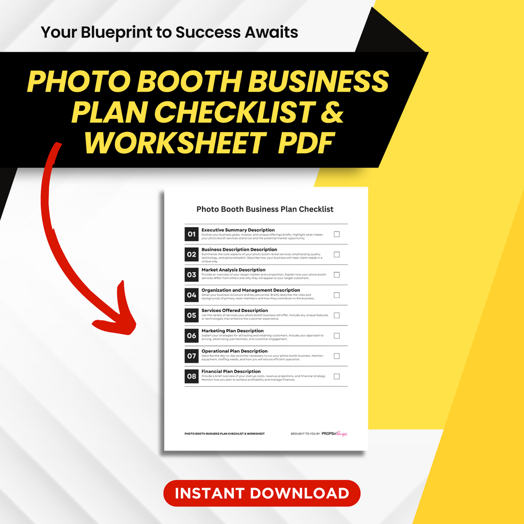 Photo Booth Business Plan Checklist & Worksheet PDF (Free)