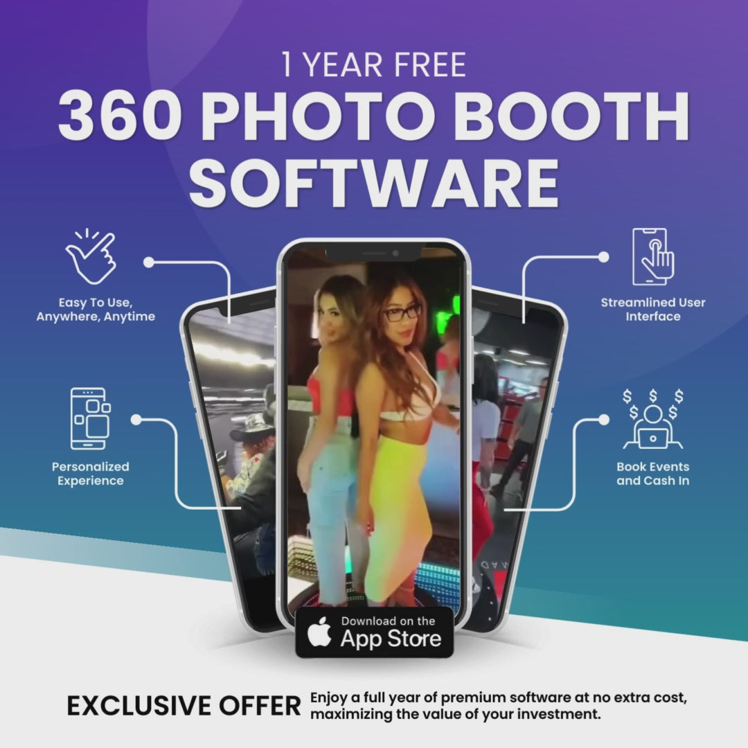 32" LED Automatic 360 Photo Booth