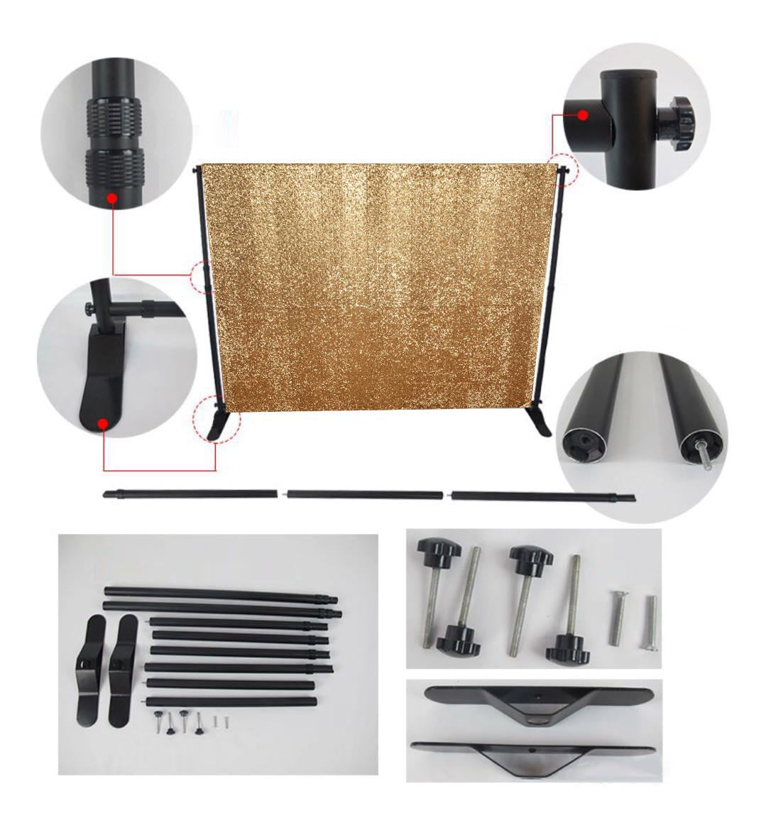 8x10 Feet Adjustable Telescopic Photo Booth Backdrop Stand